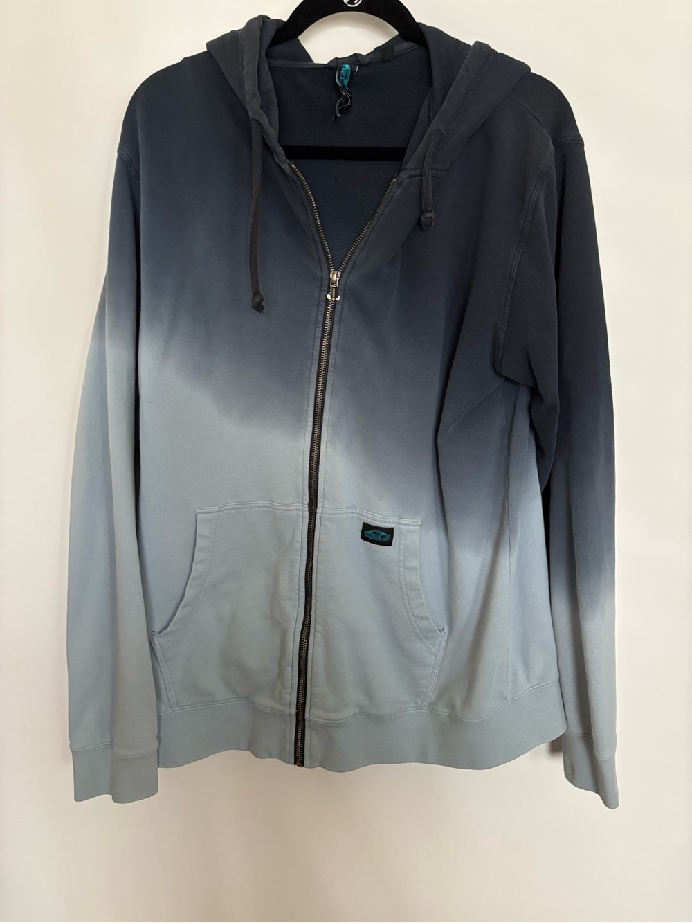 Vans Johnny Layton Gradient Blue Dagger Zip-Up Hoodie Size L